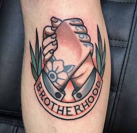 Traditional Tattoo Quotes, Brotherhood Tattoo, Middle Finger Tattoos, Brother Tattoos, Tattoo Old School, Tattoo Inspiration Men, Traditional Flash, Geniale Tattoos, Flash Design