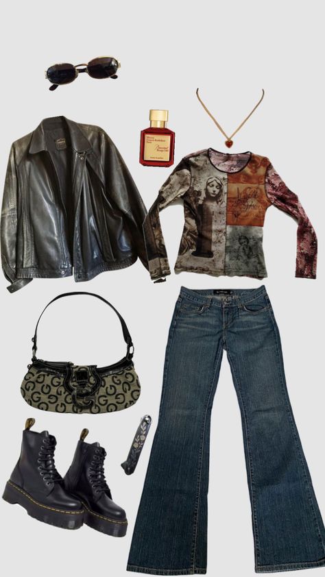 Vintagecore Outfits, 90s Rock Aesthetic, Indie Rock Aesthetic, Rockstar Gf Outfit, 90s Rock, Rock Aesthetic, Rockstar Gf, Downtown Outfits, All Jeans