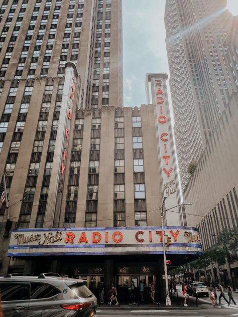 Radio City Music Hall Aesthetic, Music Hall Aesthetic, Hall Aesthetic, Music Building, Building Aesthetic, Radio City Music Hall, Radio City, Music Hall, York City