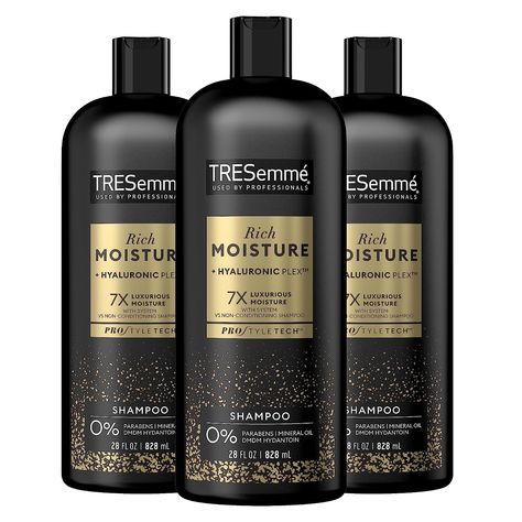 TRESemmé Shampoo Moisture Rich 3 Count for Dry Hair Professional Quality Salon-Healthy Look and Shine Moisture Rich Formulated with Vitamin E and Biotin 28 oz Hair Care For Dry Hair, Shampoo Tresemme, Tresemme Shampoo, Shaving Supplies, Dry Hair Care, Detangler Spray, Soften Hair, Hair And Skin Care, Shampoo Hair