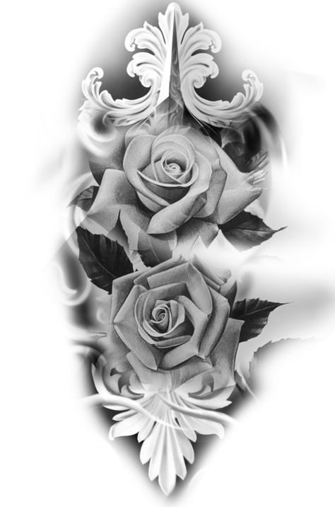 Rose Tattoo Design Black And Grey, Gray Rose Tattoo, Rose Black And Grey Tattoo, Grayscale Rose Tattoo, Black And Gray Rose Tattoo Design, Rose Reference, Rose Drawing Tattoo, Special Tattoos, Realistic Rose