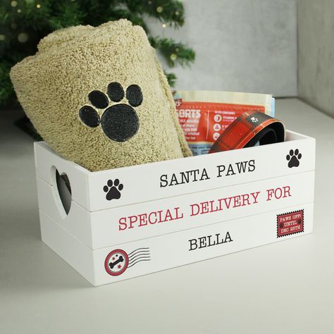 Pet Theme, Christmas Furniture, Special Christmas Gift, Christmas Pet, Santa Paws, Special Delivery, Kids Storage, Wooden Crate, Christmas Animals