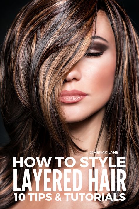 How to Style Layered Hair: 10 Tips & Tutorials Styling Long Layers Tutorial, How To Fix Layered Hair, How To Style Layered Hair Medium Tutorial, Layered Hair Styling Tutorial, How To Curl Hair With Layers, How To Style Layered Hair Medium, How To Style Hair With Layers, How To Curl Layered Hair, How To Style Layered Hair Tutorial