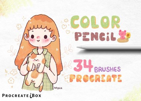 34 Colored Pencil Procreate Brushes Pencils Sketch Color Palettes Digital Download - Etsy Indonesia Sketch Brush, Pencils Sketch, Pencil Texture, Pencil Brush, Procreate Brushes, Watercolor Brushes, Color Pencil, Watercolor Pencils, Colored Pencil