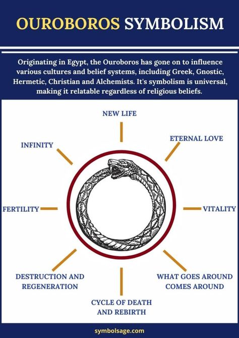 Ouroboros Meaning, The Ouroboros, Ouroboros Tattoo, Mystical Symbols, Greek Myth, Symbols And Meanings, Ancient Knowledge, Snake Tattoo, Ancient Symbols