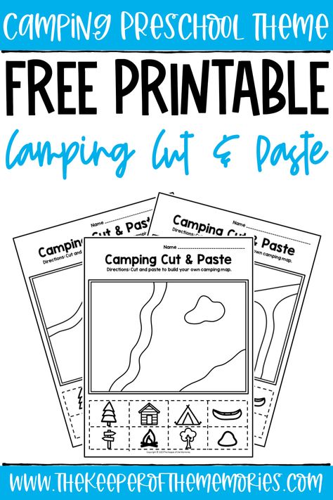 Camp Theme Preschool, Camping Theme Activities For Preschool, The Great Outdoors Theme Preschool, Camping Worksheets For Preschool, Camping Preschool Theme, Camping Crafts Preschool, Preschool Camping, Therapy Crafts, Camping Printables