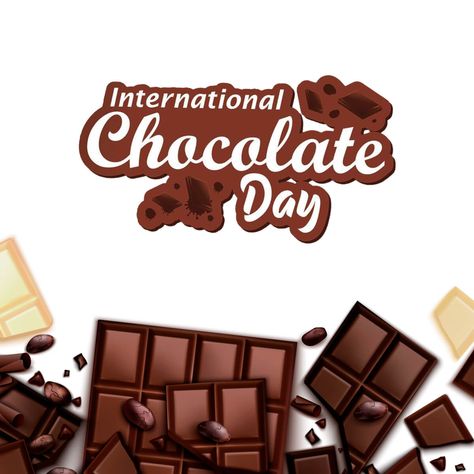 International Chocolate Day, National Chocolate Day, World Chocolate Day, Happy Chocolate Day, Chocolate Day, Template Design, Clip Art, Design