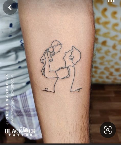 Farther And Son Tattoo Designs, Father Son Tattoo Design, Simple Father Daughter Tattoos, Father Tattoo Ideas For Men, Son Father Tattoo, Father Son Tattoos For Men, Children Tattoos For Men, Dad Son Tattoo Design, Father And Son Tattoo Design