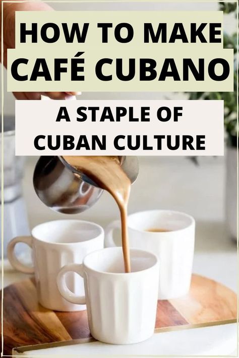 Cuban Coffee Recipe, Speciality Coffee Recipes, Cubano Coffee, Cafe Cubano, Homemade Coffee Drinks, Espresso Drink, Nespresso Recipes, Smoothie Popsicles, Espresso Recipes