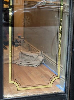 James Coviello Orchard St NYC Window Lettering, Gold Leaf Signs, Verre Eglomise, Gold Leafing, Gold Leaf, Glass, Gold