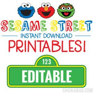 Instant Download Sesame Street Birthday Party Printables! Including EDITABLE STREET SIGNS in all different sizes! Sesame Street Birthday Party Printables Free, This Party Is Brought To You By Sign, Sesame Street Party Printables Free, Sesame Street Birthday Free Printables, Elmo Birthday Party Snack Ideas, Sesame Street Letter Of The Day Sign, Sesame Street Street Sign, Free Sesame Street Party Printables, Sesame Street Classroom Decorations