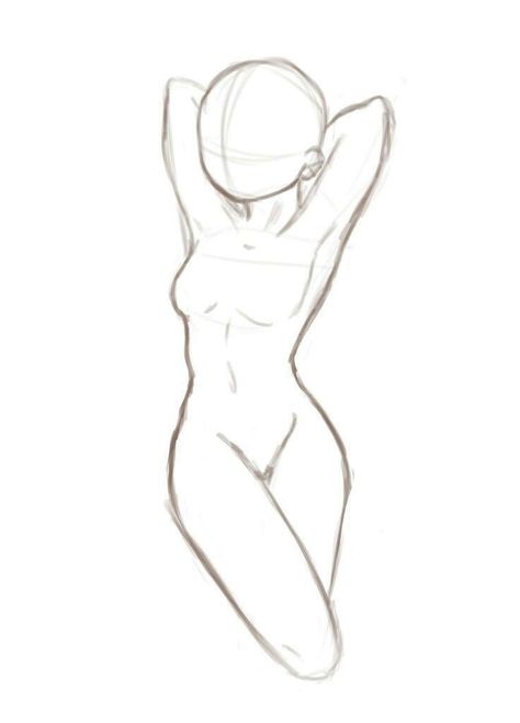 Anime Body Anatomy Reference, Anime Body Outline, Anime Body Sketches, Female Body Poses Drawing Reference, Sketch Body Poses Female, Art Body Poses, Body Reference Drawing Woman Poses, Girl Body Base Drawing, Sketch Poses Female