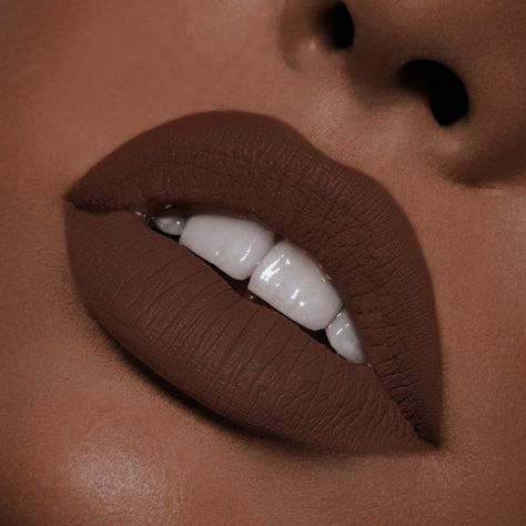 Brown Shade Lipstick Matte Lips, Matte Brown Lipstick Dark Skin, Dark Brown Lipstick Makeup, Brown Shade Lipstick, Brown Lipstick Makeup, Dark Lipstick Shades, Brown Lipstick Shades, Dark Brown Lipstick, Lip Ideas