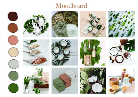 Moodboard for organic, natural cosmetics, cosmetic package, brown-green, bio, nature words Organic Cosmetics Packaging, Cosmetic Package, Nature Words, Nature Projects, Organic Cosmetics, Cosmetic Packaging, Natural Cosmetics, Mood Boards, Mood Board