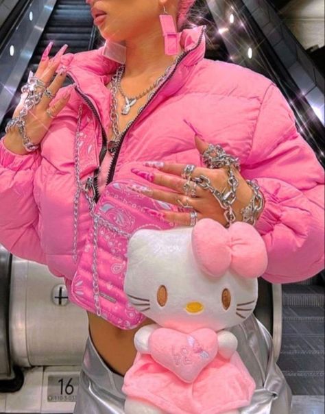 Pink Aesthetic Girly, Kitty Clothes, Pink Tumblr Aesthetic, Aesthetic Girly, Hello Kitty Clothes, Pink Lifestyle, Pretty Pink Princess, Swag Outfits For Girls, Teenage Fashion