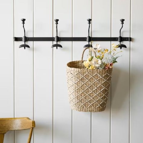 Up to 60% Off Sitewide Shop - Magnolia Hanging Basket Entryway, Black Wall Hooks, Black Metal Shelf, Metal Wall Hooks, Entryway Hooks, Brass Wall Hook, Bamboo Mirror, Mirror With Hooks, Fun House