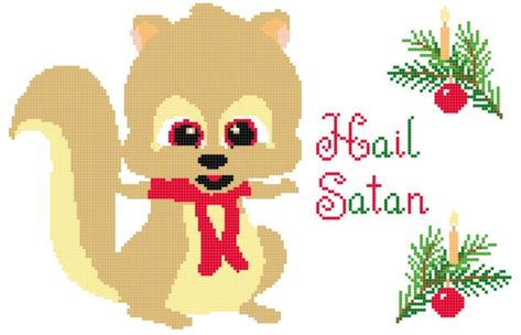 Excited to share the latest addition to my #etsy shop: South Park woodland critter Squirrelly christmas cross stitch pdf pattern https://etsy.me/3DGzVgl #christmas #crossstitch #southpark #squirrel #satan #pdf #digital #forfriggsake Woodland Critters, Christmas Cross, Christmas Cross Stitch, South Park, Pdf Pattern, Cross Stitch Patterns, Stitch Patterns, Etsy App, Pikachu