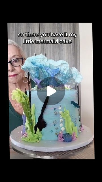 Anita Wright | Deep fried spring roll wrappers, isomalt seaweed, chocolate mermaid tails and cake!  What more could you ask for?😍
.
.
.
##cake #cakes... | Instagram Mermaid Tail Cake, Little Mermaid Cakes, Spring Roll Wrappers, New Westminster, Spring Roll, Mermaid Cakes, Sugar Craft, Mermaid Tails, Spring Rolls