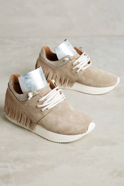 https://goo.gl/TEfT0U #ootd #sneakers #ootdmagazine Esse Ut Esse Fringe Sneakers Fringe Sneakers, Business Work, Shoes High, Womens Shoes High Heels, Shoe Closet, Cowgirl Style, Crazy Shoes, High Heels Stilettos, Ankle Straps