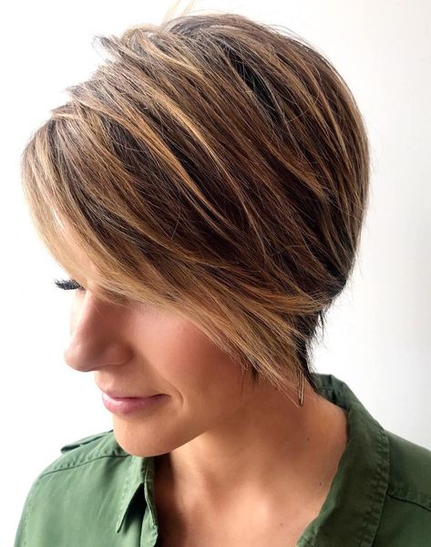 Textured And Highlighted Pixie Bob Bangs For Short Hair, Bangs And Balayage, Very Short Bangs, Short Hair Inspiration, Very Short Pixie Cuts, Short Blonde Pixie, Brunette Pixie, Short Pixie Bob, Curly Pixie Hairstyles