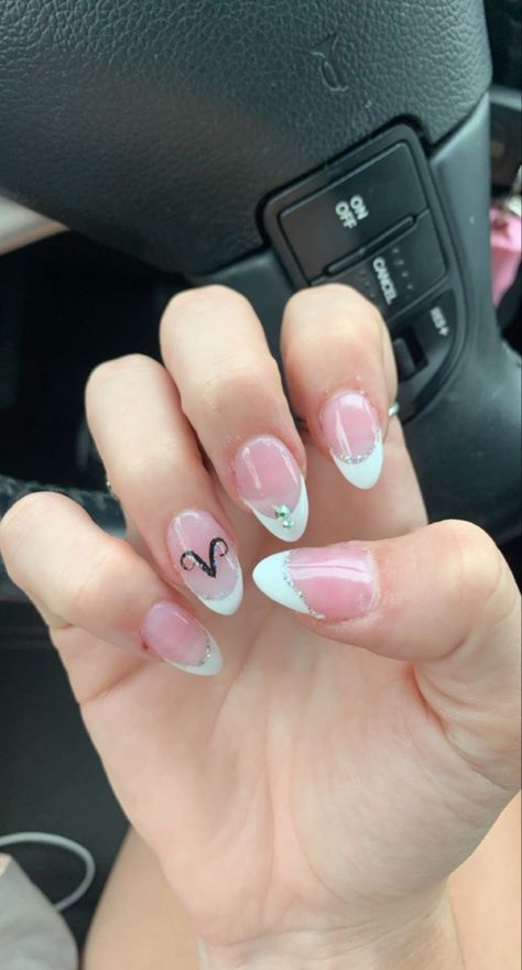 Zodiac Nail Art Aries, Aries Nails Ideas, Aries Themed Nails, Aries Zodiac Nail Designs, Aries Nails Zodiac Signs, Aries Nail Art, Aries Inspired Nails, April Birthday Nails, Nail Astetic