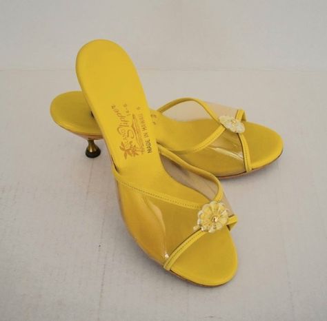 Sagittarius Fairy, Vinyl Shoes, Beauty Bundles, Heels Aesthetic, Yellow Heels, Fairytale Fashion, Yellow Jewelry, Cute Lazy Outfits, Heel Mules