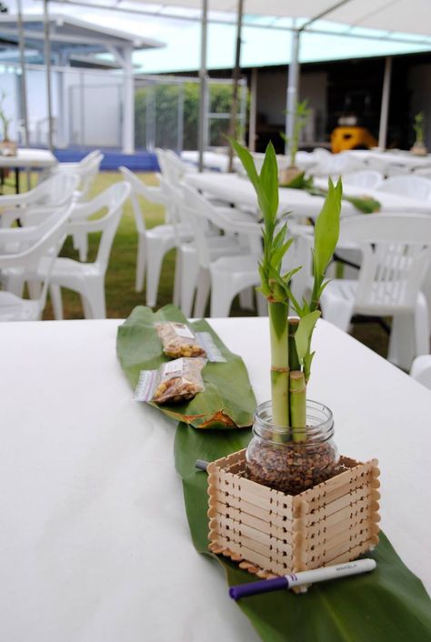 Good Luck Bamboo Centerpieces Bamboo Centerpieces Party Ideas, Bamboo Centerpieces, Bamboo Decor, Candy Bouquet, Graduation Ideas, Grad Party, Grad Parties, Good Luck, Party Ideas