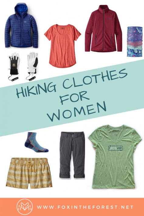 The Only Guide to the Best Hiking Clothes for Women You'll Need Best Hiking Clothes For Women, What To Wear Hiking, Hiking Packing List, Best Hiking Gear, Climbing Outfit Woman, Climbing Outfits, Outdoor Adventure Activities, Hiking Clothing, Hiking Clothes