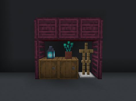 Nether Base Interior, Nether Themed Room Minecraft, Minecraft Nether House Interior, Minecraft Nether Themed Builds, Nether Room Minecraft, Nether Build Ideas, Minecraft Nether Base Ideas, Nether Base Ideas, Minecraft Closet Ideas