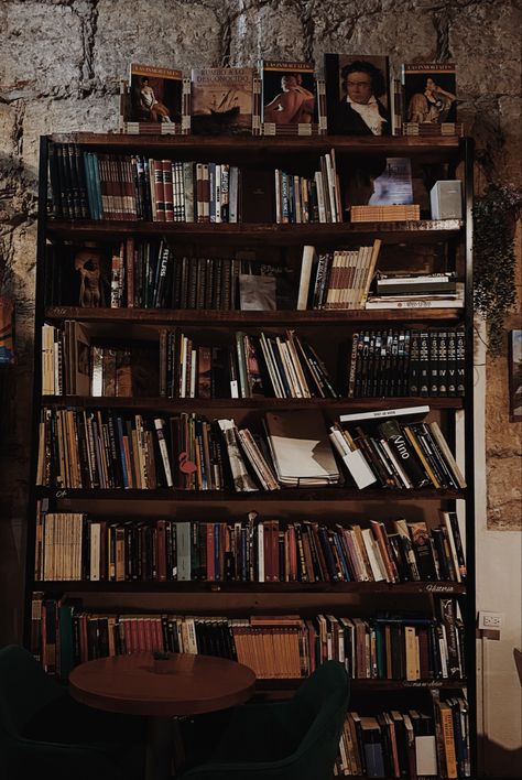 Old Library Aesthetic, Dark Academia Bookshelf, Dark Bookshelves, Bookshelves Aesthetic, Classic Bookshelves, Bookshelf Room, Aesthetic Bookshelf, Old Bookshelves, Bookshelf Aesthetic