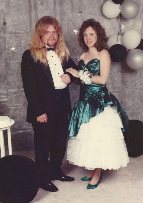 Worst Prom Dresses, Awkward Prom Photos, Prom Dress Fails, Prom Outfits For Guys, 1980s Prom, Decades Fashion, 90s Prom, Awkward Photos, 80s Prom Dress