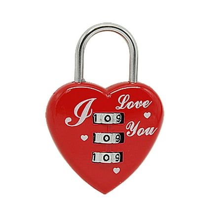 Heart Shaped Luggage Lock Resettable Combination Padlock. With this Heart Luggage Lock, you can set-your-own combination convenience. Heart Luggage Padlock with easy to use 3 digit resettable dial, allows personalized combination. Steel shackle and alloy body, strong cut resistance. It comes in bright colors to help with luggage identification. An ideal companion for travelers, also an ideal gift choice for lover! Color: Red. Luggage Locks, Suitcase Bag, Heart Lock, Combination Locks, Home Safety, Book Box, Book Gifts, Travel Essentials, Travel Accessories