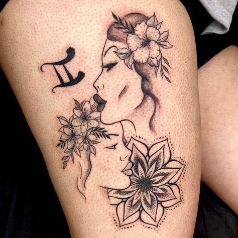 nice 25 Gemini Tattoos for Zodiac Enthusiasts in 2021 Gemini Tattoos, Small Tattoos Ideas, Gemini People, Aries Tattoo, Gemini Tattoo, Tattoos Ideas, Small Tattoos, Flower Tattoo, Tattoo Ideas