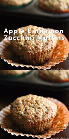 Breakfast Fruit Ideas, Zucchini Apple Muffins, Cinnamon Zucchini Muffins, Apple Zucchini Muffins, Muffins Zucchini, Muffin Dessert, Muffins Apple, Persnickety Plates, Zucchini Recipes Dessert