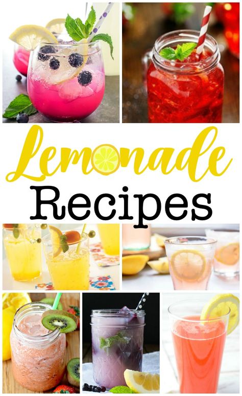 17 Lemonade Recipes // DivineLifestyle.com // #lemonade #lemon #drinks #drinkrecipes #recipes #recipeoftheday #recipeseasy Fair Lemonade Recipe, Lemonade With Lemon Juice, Beverage Trailer, Lemon Shake Up, The Best Lemonade, Watermelon Mint Lemonade, Good Lemonade Recipe, Lemon Juice Recipes, Pink Lemonade Recipes