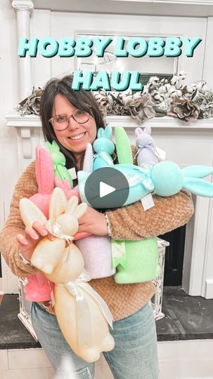 13K views · 1K reactions | OMGEE! 😱The best HOBBY LOBBY haul ever !!! Easter is now 40% off @hobbylobby and I’m here for it . Their large , medium , and small flocked Bunnies are so sweet , and perfect for those Easter displays !!! 

I have tons of ideas for my spring displays this year , and a fun , Flower Arrangement , DIY COMING SOON! I think you’re gonna love it!! 

Follow for more home decor content!! 🤍🫶🥹

#springdecor #springdecorating #farmhousechic #easter #easterdecor #easterdisplay #raedunneaster #raedunn #raedunnlife #raedunnobsessed #farmhousecharm #farmhousechic #farmhousekitchen #hobbylobby #hobbylobbyshelf #hobbylobbyhaul #hobbylobbyfinds #hobbylobbyfarmhouse #springtablescape #magentainc #hobbylobbystyle #farmhousechic #youveoutdunnyourself #tieredtraysofig #newreels #d Flocked Bunnies, Hobby Lobby Farmhouse, Flower Arrangement Diy, Hobby Lobby Shelf, Spring Displays, Spring Arrangements, Spring Tablescapes, Farmhouse Charm, Fun Hobbies