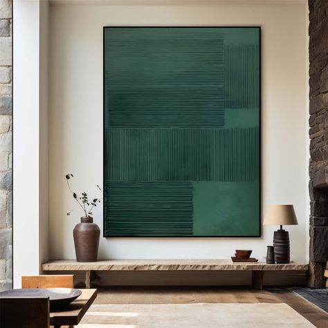 Large Wabi Sabi Wall Art Green Texture Abstract Painting Green 3D Plaster Painting Modern Green Abstract Wall Art Green Bohemian Wall Decor - Etsy.de Dark Green Artwork, Large Textured Wall Art, Plaster Painting, Green Abstract Art, Plaster Paint, Wabi Sabi Wall, Wall Art Green, Green Wall Decor, Wabi Sabi Wall Art