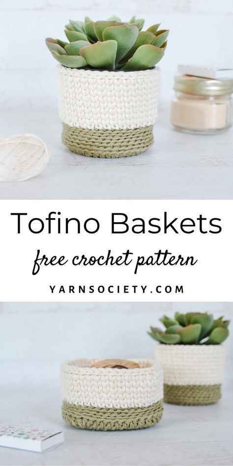 Crochet Planter Cover, Basket Crochet Pattern, Crochet Waistcoat, Crochet Plant Hanger, Spring Crochet, Crochet Basket Pattern Free, Basket Crochet, Fiber Crafts, Crochet Baskets