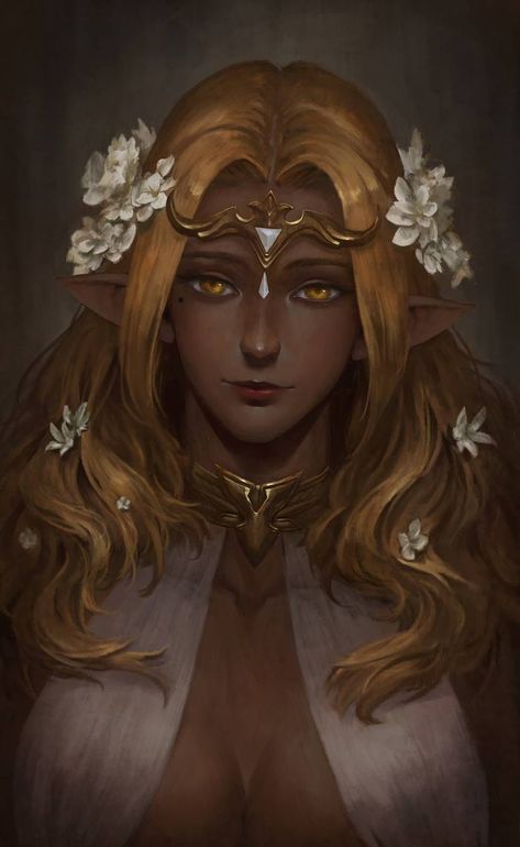 Druid Robes, Sun Elf, Portrait Female, Elf Characters, Elf Druid, Elves Fantasy, Female Elf, Elf Art, Wood Elf