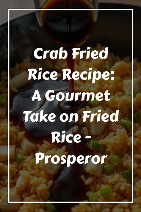 Crab fried rice garnished with green onions and soy sauce being poured over. Crab Fried Rice Recipe, Crab Fried Rice, Crab Rice, Crab Fries, Quick Weeknight Meals, Fried Rice Recipe, White Pepper, Crab Meat, Rice Recipe