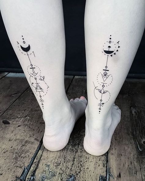 Calf Tattoos For Women | POPSUGAR Beauty Samoa Tattoo, Calf Tattoos For Women, Back Of Leg Tattoos, Glyph Tattoo, Skeleton Hand Tattoo, Wolf Tattoo Design, Leg Tattoos Women, Tattoo Ideas Female, Calf Tattoo