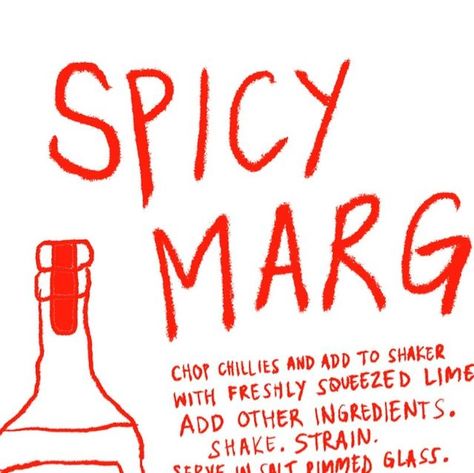 Chilli Illustration, Cocktail Illustration, Spicy Margarita, Supper Club, Jar Labels, Thanks So Much, Artist Artwork, Hot Sauce, Puns