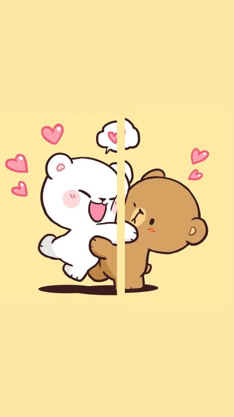 Mocha And Milk Bear Matching Wallpaper, Mocha Bear And Milk Bear Wallpaper, Milk And Mocha Bear Matching Wallpaper, Milk And Mocha Bear Halloween, Milk And Mocha Matching Wallpaper, Mocha And Milk Bear Matching Pfp, Cute Bear Couple Wallpaper, Matching Wallpaper For Best Friends, Milk And Mocha Bear Matching Pfp