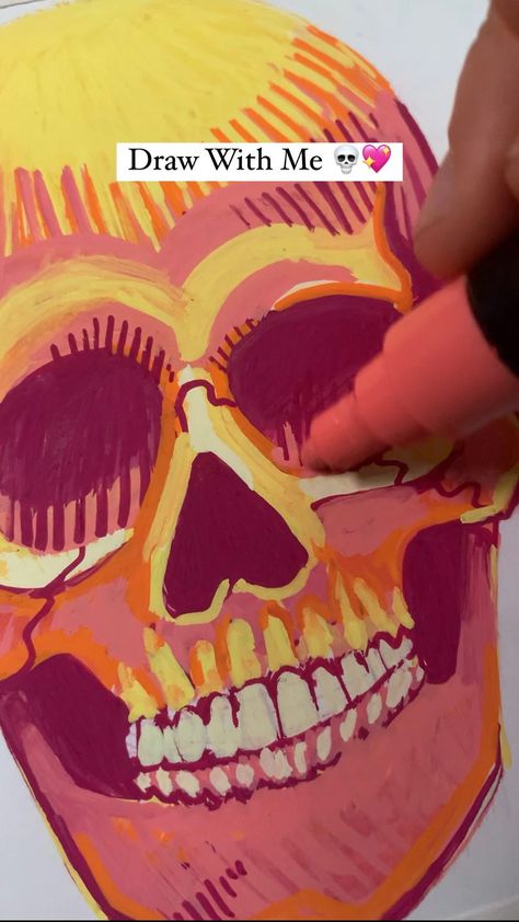 Posca Skull Art, Posca Art Ideas, Summer Art Projects, Posca Pens, Posca Art, Summer Art, Skull Art, Art Project, Art Videos