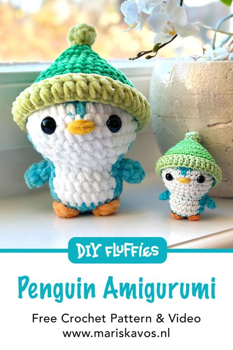 Crochet a cute penguin amigurumi with this easy beginner crochet pattern. You an use any yarn. Crochet Penguin Amigurumi, Penguin Crochet Pattern, Penguin Amigurumi, Penguin Crochet, Crochet Penguin, Cute Penguin, Beginner Crochet, Crochet Free, Amigurumi Crochet