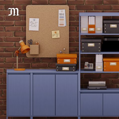 Sims 4 Mm Clutter Cc, Ts4 Clutter Cc Patreon, Sims 4 Cc Office Patreon, Sims 4 Office Cc, Cc Furniture, Small Storage Boxes, Sims 4 Clutter, Casas The Sims 4, Sims 4 Mm