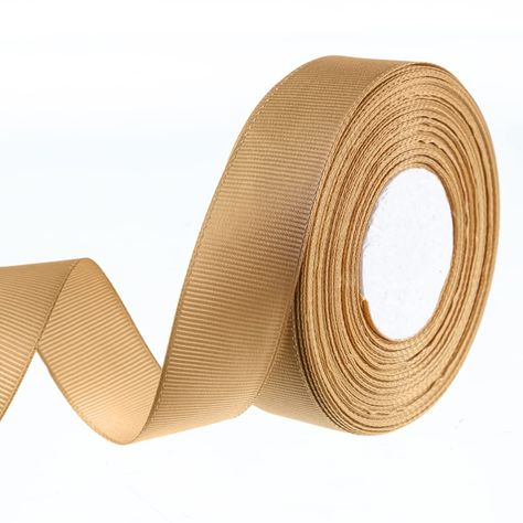 PRICES MAY VARY. Size: Solid grosgrain ribbon measures 1" (25mm) in width, 25 yards in roll. Popular grosgrain ribbon features a ribbed texture, strong and superior quality. For all your projects: This ribbon is appropriate for making bows or embellishing projects from scrapbooking and greeting cards to sashes, garment details, hair ribbons, headband, tie, hats, sewing, gift wrapping, linens, or other accessories, craft work, wedding arrangements, decorated Christmas tree, wreaths and more. Mate Package Wrapping, Wedding Decor Diy, Tree Wreaths, Bow Baby Shower, Accessories Craft, Making Bows, Solid Beige, Garment Details