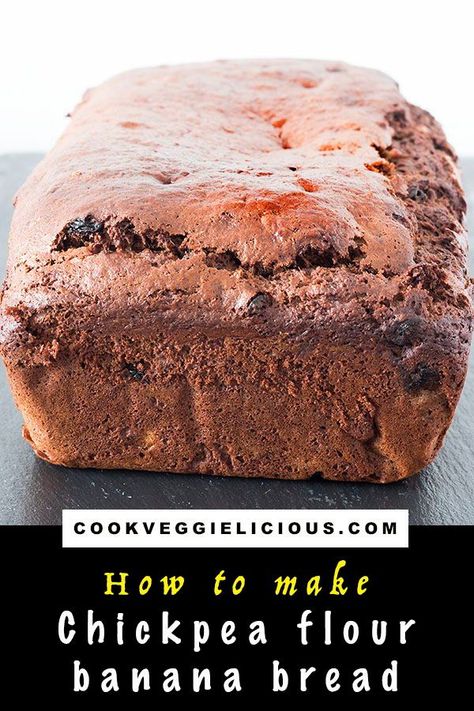 This vegan chocolate and chickpea flour banana bread is protein-packed and mouth-wateringly delicious. A great gluten free banana bread option, it’s also good to make when you’ve run out of flour, or you have chickpea flour that needs using up. #chickpeaflour #bananabread #veganbananabread #glutenfreebananabread #veganbake Chickpea Flour Bread, Vegan Bakes, Good To Make, Autumn Recipes Vegetarian, Plant Based Recipes Breakfast, Flours Banana Bread, Vegan Breakfasts, Vegetarian Meals For Kids, Vegetarian Bake