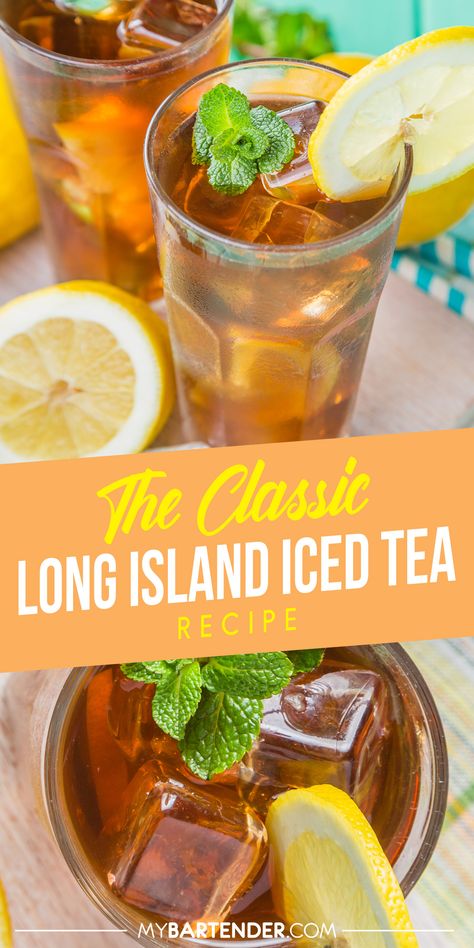 Famously known as "A Bad Decision in a Glass," the Long Island Iced Tea is actually a refreshing cocktail that lends itself well to customization and can be one of the more sophisticated drinks in your cocktail recipe arsenal; when done the right way! via @mybartender Long Island Iced Tea Recipe Easy, Long Island Iced Tea Recipe, Long Island Tea, Refreshing Drinks Alcohol, Long Island Iced Tea Cocktail, Iced Tea Recipe, Refreshing Cocktail, Long Island Iced Tea, Boozy Drinks