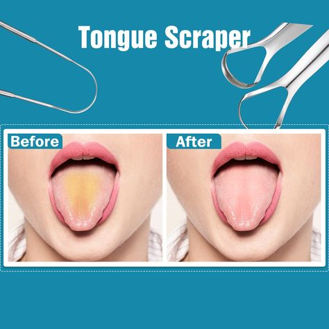 3 PCS Metal Tongue Scraper, Tongue Scrapers for Adults, Stainless Steel Tounge Scrappers, Tounge Scraper, Portable Tongue Scrappers YLYL Tongue Scrapers, Homemade Facial Mask, Tongue Scraper, Tongue Cleaner, Bad Smell, Jairzinho, Oral Hygiene, Mens Birthday Gifts, Stain Remover